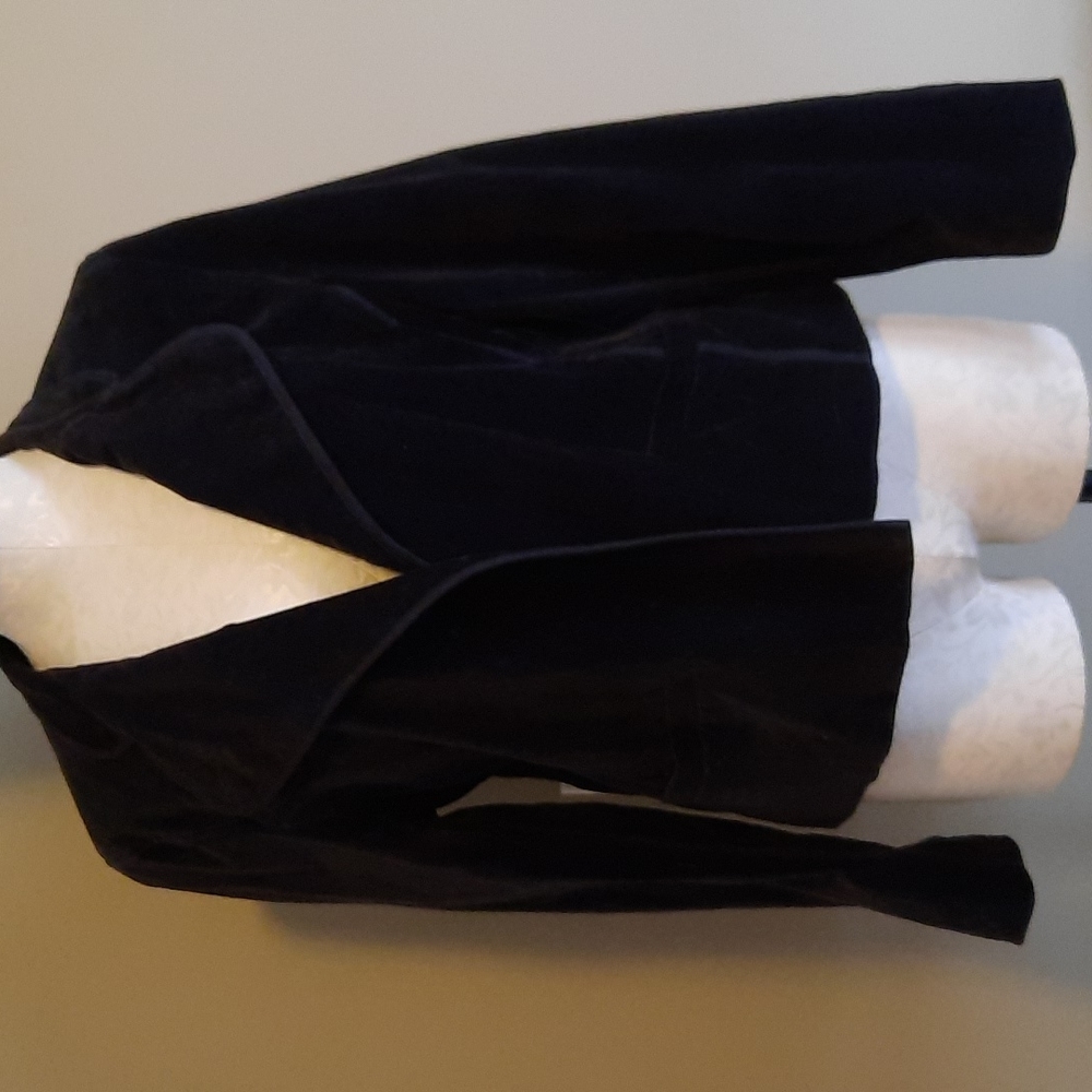 Gap Velvet Blazer, Single Breasted, One Button, Black, Sz 16